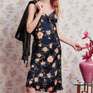 Urban Outfitters (UO) Betsy Satin Tie-Front Midi Slip Dress Small